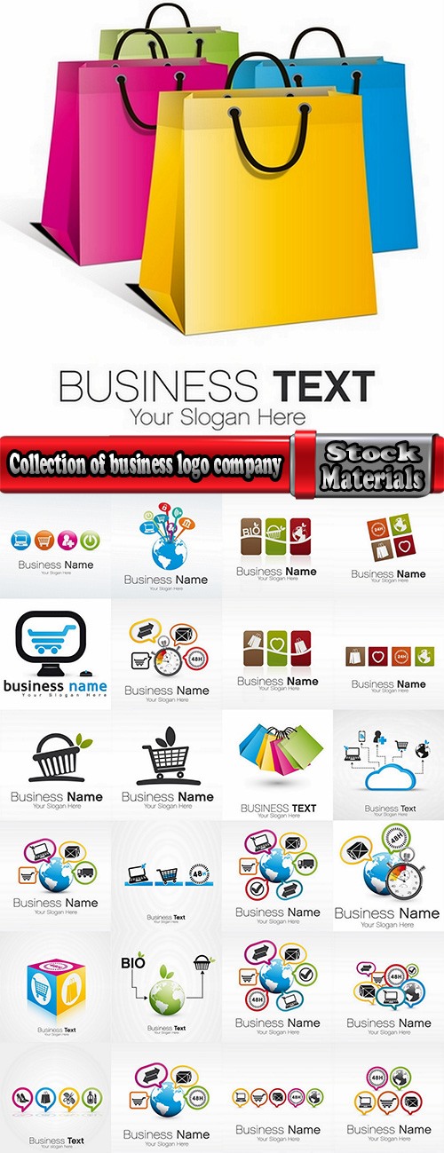 Collection of business logo company sale purchase trade turnover 25 EPS