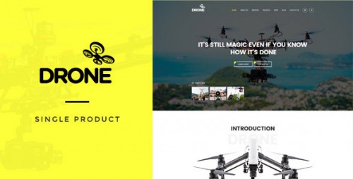 Nulled Drone - Single Product WordPress Theme visual