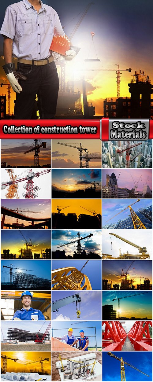 Collection of construction tower crane hook a cable winch 25 HQ Jpeg