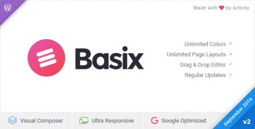 Nulled Basix v2.0.13 - Responsive WordPress Theme product cover