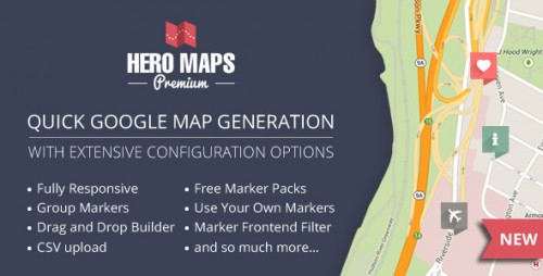 Nulled Hero Maps Premium v2.1.5 - Responsive Google Maps Plugin - WordPress cover
