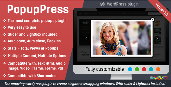 PopupPress v2.5.4 - Popups with Slider & Lightbox for WP