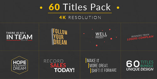 60 Titles Pack - Project for After Effects (Videohive)