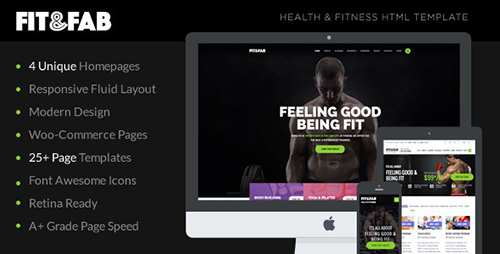 ThemeForest - Fit & Fab v1.0.0 - Aerobic, Gym and Fitness Bootstrap HTML5 Template - 14340415