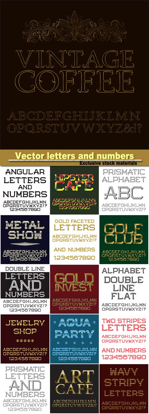 vector-gold-letters-and-numbers-english-alphabet