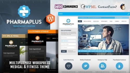 Nulled PharmaPlus v1.6 - Medical & Fitness Theme - WordPress product graphic