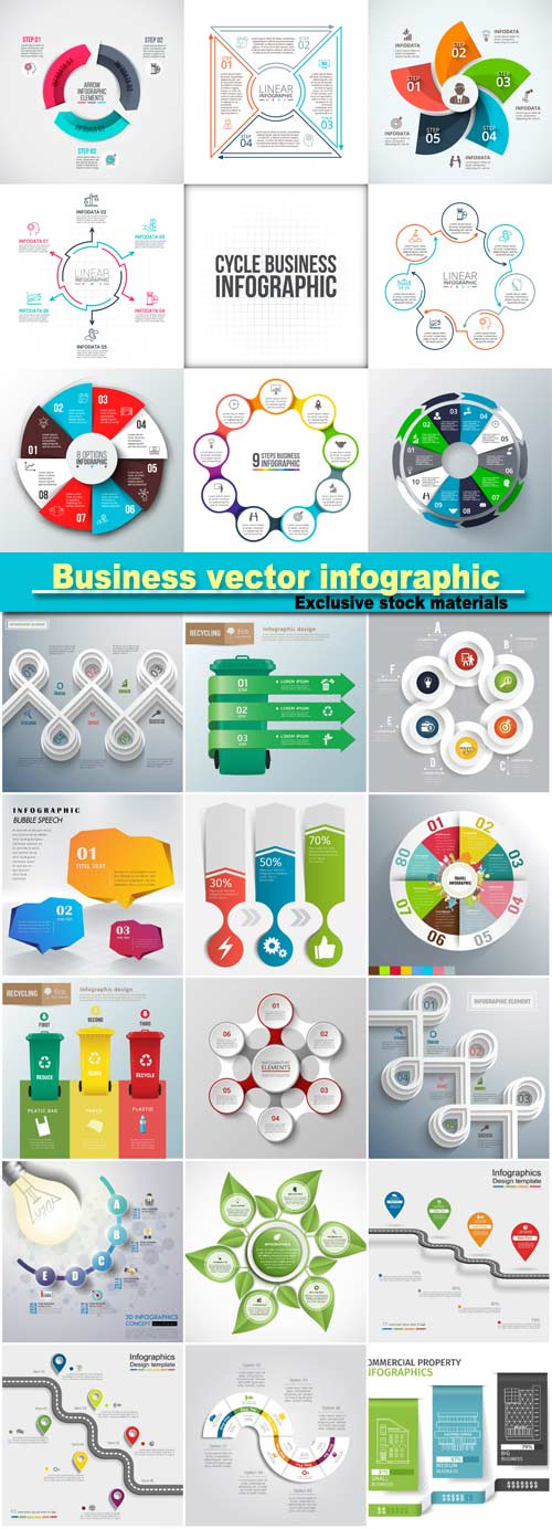 Business abstract vector infographic