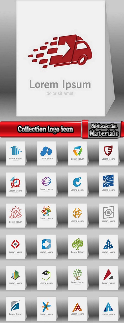 Collection logo icon web design element site 9-25 EPS