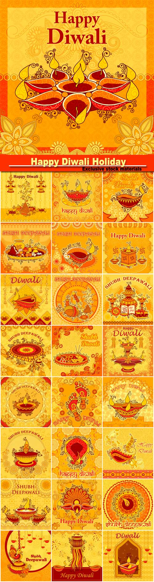 Happy Diwali Holiday background, vector design of Diwali decorated, festival of India