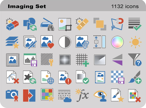 Imaging Set - Pure Flat Toolbar Stock Icons