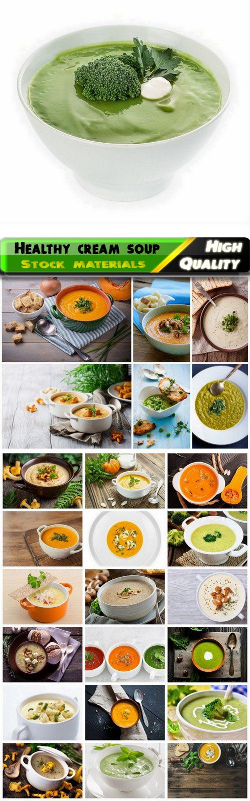 Healthy diet cream soup cooked from fresh vegetables - 25 HQ Jpg