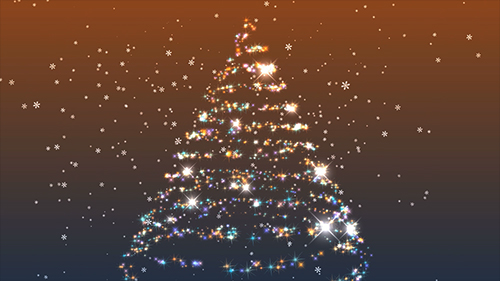 Spinning sparkling Christmas tree HD