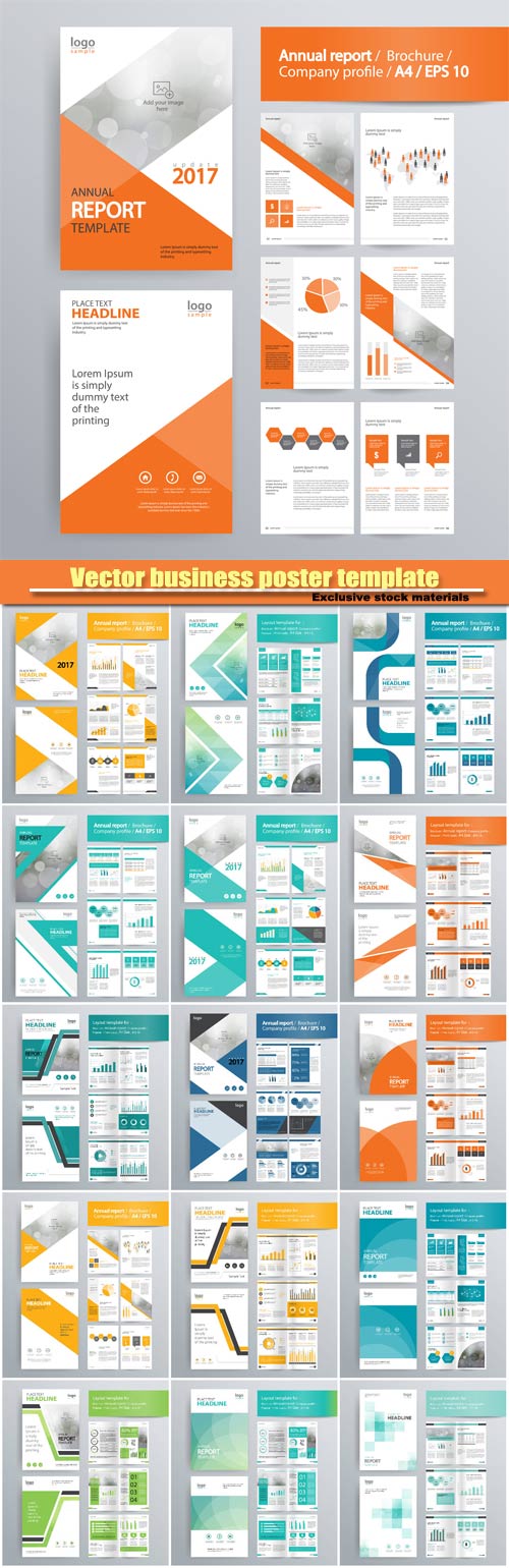 Vector business poster template
