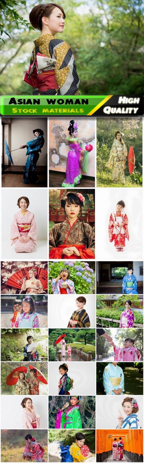 Asian woman and girl dressed in traditional japanese kimono - 25 HQ Jpg