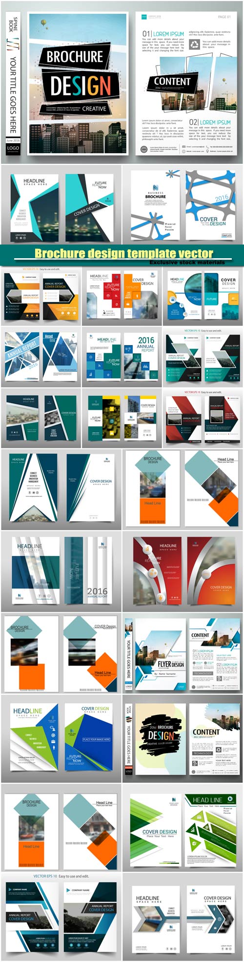 Brochure design template vector layout, cover book portfolio presentation poster
