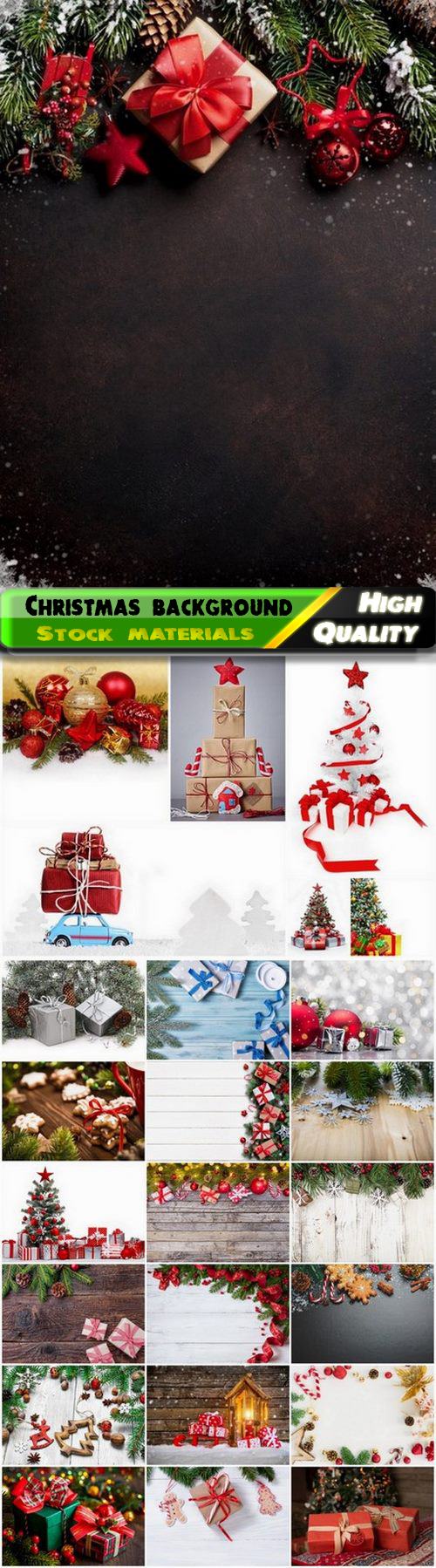 New Year and Christmas fir tree with branches and gifts 25 HQ Jpg
