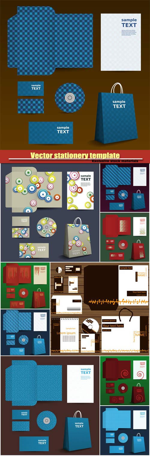 Vector stationery template, business template