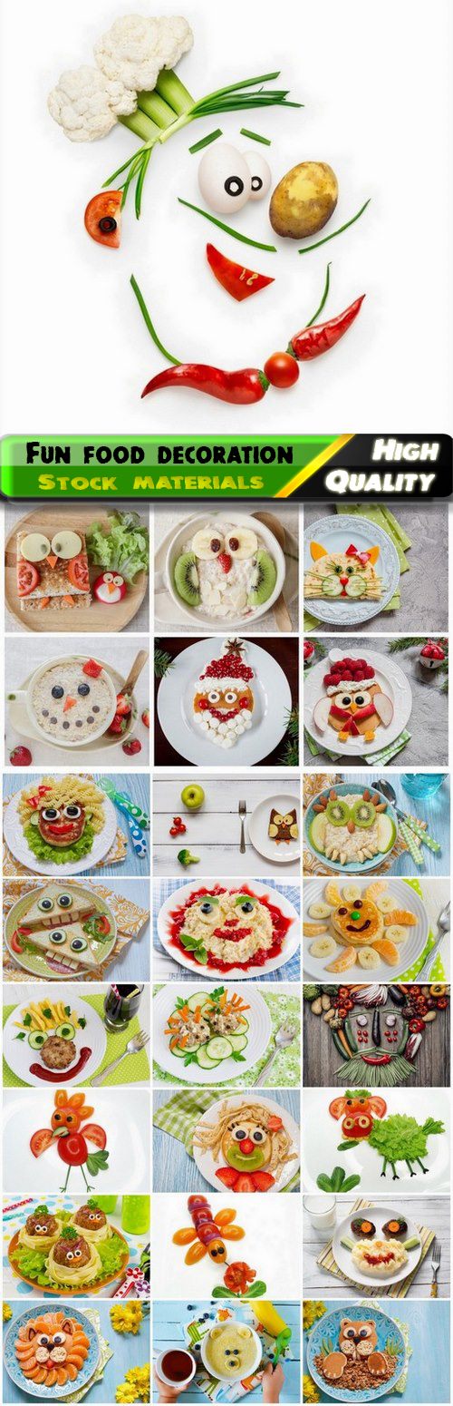 Fun food decoration for kids with animal and faces 25 HQ Jpg