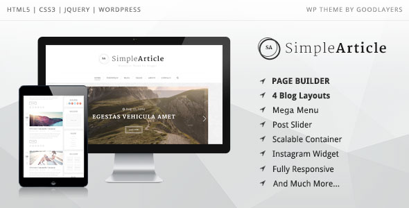 Nulled ThemeForest - Simple Article v1.0.8 - WordPress Theme For Personal Blog
