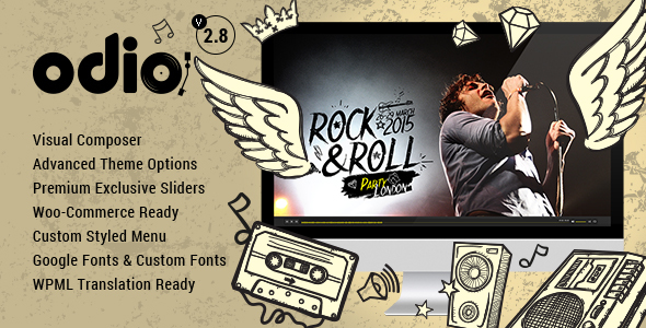 Nulled ThemeForest - Odio v2.8 - Music WP Theme For Bands, Clubs, and Musicians