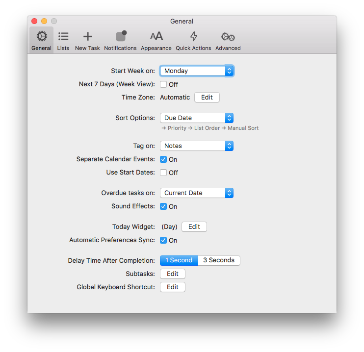 GoodTask - лучший менеджер задач и напоминаний для Mac OS